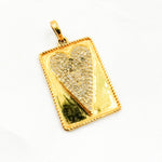 Load image into Gallery viewer, DP653. Diamond Sterling Silver Rectangle Heart Pendant