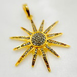 Load image into Gallery viewer, DP366. Diamond Sterling Silver Sun Pendant