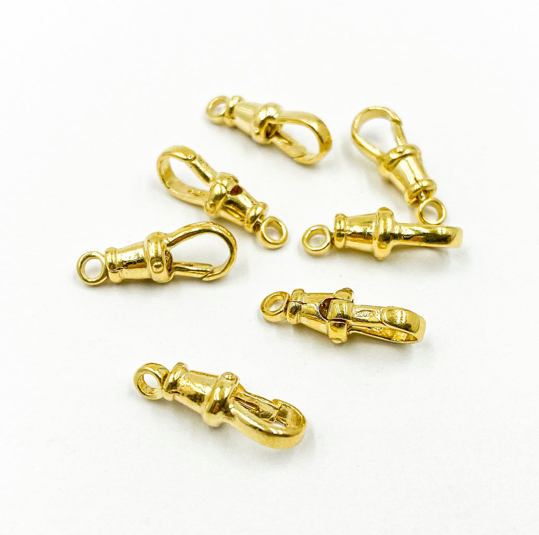925 Sterling Silver Gold Plated Swivel Clasp