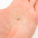 Load image into Gallery viewer, Solid Gold Diamond Rectangle Charm