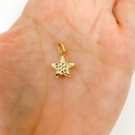 Load image into Gallery viewer, 14K Solid Texture Star Charm