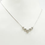 Load image into Gallery viewer, TJ0007. 14K Solid Gold Diamond Five Rectangles Necklace