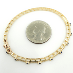 Load image into Gallery viewer, KG98. 14K Solid Gold Bangle with Diamonds and Stones