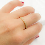 Load image into Gallery viewer, 14K Solid Yellow Gold Diamond Wave Ring.