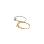 Load image into Gallery viewer, 14k Solid Gold Double Line Diamond Ring.