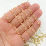 Load image into Gallery viewer, Gold Plated 925 Sterling Silver Smooth Long & Short Link Chain
