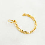 Load image into Gallery viewer, 14K Solid Gold Diamond Horseshoe Charm. GDP29