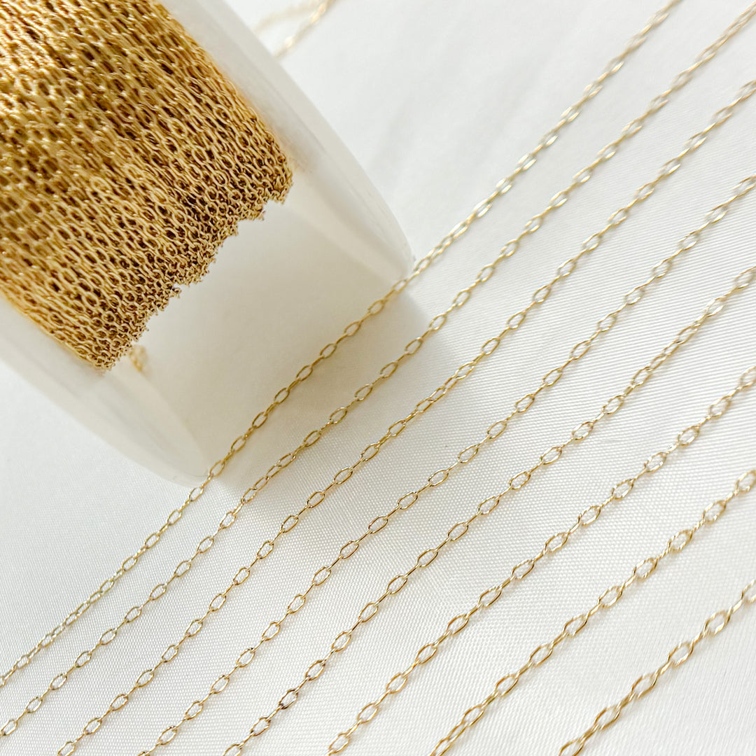 1218DGF. 14K Gold-Filled Smooth Cable Chain