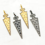 Load image into Gallery viewer, DP126. Diamond Silver Arrow Head Pendant with Gemstone