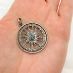 Load image into Gallery viewer, Sterling Silver Round Sun Pendant with Gemstone