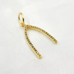 Load image into Gallery viewer, DC977. Diamond Sterling Silver Wishbone Pendant