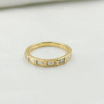 Load image into Gallery viewer, 14K Solid Gold Diamond Baguette Band Ring.