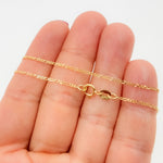 Load image into Gallery viewer, 030GA3BGT218K. 18K Solid Gold Flat Figaro Link Chain