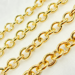Load image into Gallery viewer, Gold Plated Sterling Silver Hollow Smooth Oval Link Chain