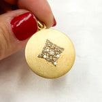 Load image into Gallery viewer, DP584. Diamond Sterling Silver Round Pendant