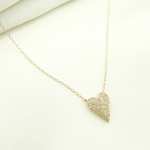 Load image into Gallery viewer, NFE71182. 14k Solid Gold Diamond Heart Necklace