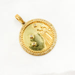 Load image into Gallery viewer, Silver Round Geminis Zodiac Symbol Pendant