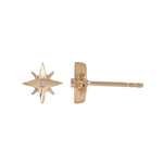 Load image into Gallery viewer, Gold Diamond Star Stud Earrings