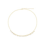 Load image into Gallery viewer, NFJ71948. 14K Solid Gold Diamond Rectangles Necklace