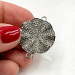 Load image into Gallery viewer, DC381. Diamond Sterling Silver Round Connector