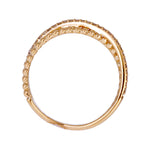 Load image into Gallery viewer, 14K Solid Gold Diamond Triple Line Ring