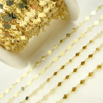 Load image into Gallery viewer, Gold Plated 925 Sterling Silver Diamond Dangle Square Link Chains