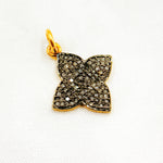 Load image into Gallery viewer, DC908. Diamond Sterling Silver Flower Pendant