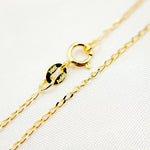 Load image into Gallery viewer, 14K Solid Gold Flat Cable Link Chain