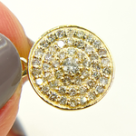 Load image into Gallery viewer, 14K Gold Diamond Circle Charm