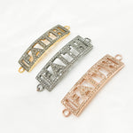 Load image into Gallery viewer, DC593. Diamond & Sterling Silver Rectangle Faith Connector