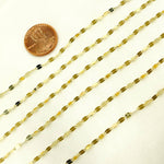 Load image into Gallery viewer, 14K Solid Gold Flat Marina Link Unfinished Chain