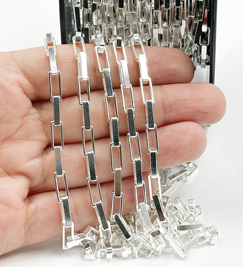 X31SS. Sterling Silver Flat Box Link Chain