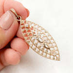 Load image into Gallery viewer, DP207. Diamond Sterling Silver Leaf Shape Pendant with Gemstone