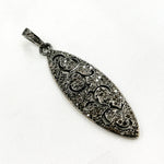 Load image into Gallery viewer, DP156. Diamond Silver Marquise Shape Pendant