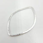 Load image into Gallery viewer, Buy 45MM White Sterling Silver Brushed Marquis Connector