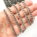 Load image into Gallery viewer, V45OX. Oxidized Sterling Silver Curb Link Chain
