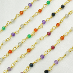 Load image into Gallery viewer, Multi Cubic Zirconia Wire Wrap Chain. MCZ11