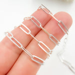 Load image into Gallery viewer, Sterling Silver Flat Paperclip Link Chain