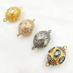 Load image into Gallery viewer, DC846. Diamond & Sterling Silver Oval Bead