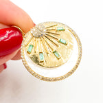 Load image into Gallery viewer, 14K Gold Sun Pendants