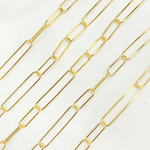 Load image into Gallery viewer, Gold Plated 925 Sterling Silver Smooth Paperclip Link Chains