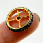 Load image into Gallery viewer, DC737. Diamond & Sterling Silver Spacer Bead