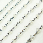Load image into Gallery viewer, Coated White Topaz Wire Wrap Chain. TOP1
