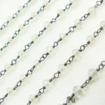 Load image into Gallery viewer, Coated White Topaz Wire Wrap Chain.