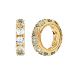 Load image into Gallery viewer, CMZ00096N. 14K Solid Gold Natural Gemstone Round Ring Slider