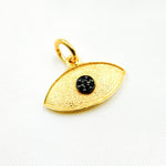 Load image into Gallery viewer, DC339. Diamond Sterling Silver Eye Pendant with Gemstone