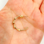 Load image into Gallery viewer, EHA56512. 14K Solid Gold and Diamonds Hoop Earrings