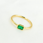 Load image into Gallery viewer, 14k Solid Gold Emerald Ring.