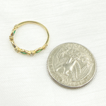 Load image into Gallery viewer, 14K Solid Gold Diamond & Emerald Ring.