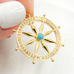Load image into Gallery viewer, Buy Now Round Flower Pendant with Gemstones